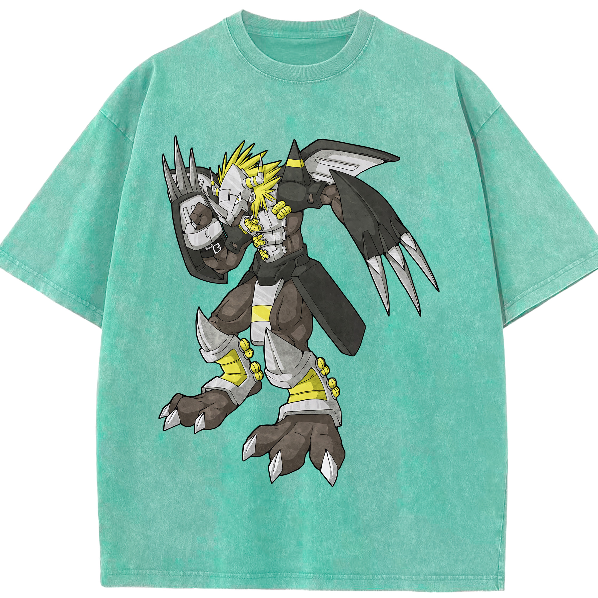 （画像用） Digimon デジタルモンスター/デジモン 綿100% ヴィンテージ風 半袖Tシャツ（フロントプリント）